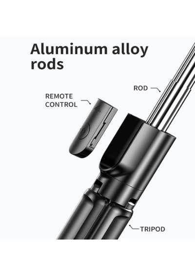 S03 Bluetooth Kontrollü Işıklı Selfie Çubuğu Tripod 700 MM