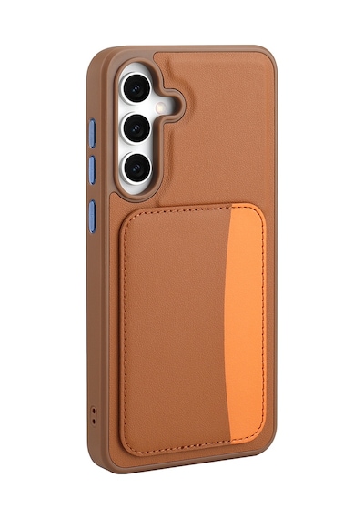 Zore Samsung Galaxy Uyumlu A56 Kılıf Kartlıklı Zore X-kart Silikon Kapak - Koyu Gri
