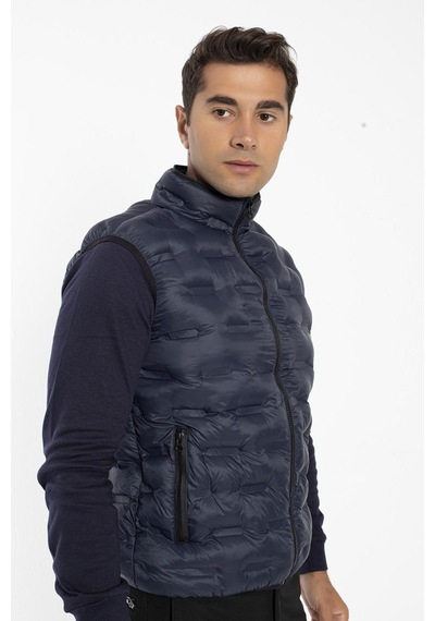 Crozwise Erkek Dolumlu Spor Outdoor Yelek Lacivert