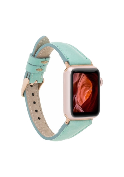 Apple Watch Uyumlu Deri Kordon 42-44-45mm Slim Brn7