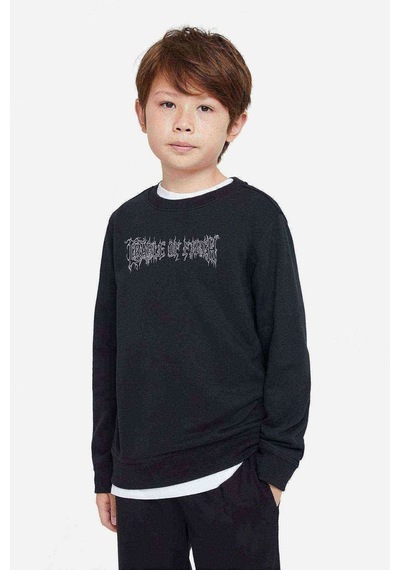 Tshirthane Cradle Of Filth Logo Baskılı Unisex Çocuk Siyah Sweatshirt Siyah