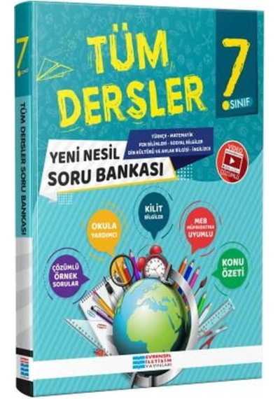 Evrensel 7. Sınıf Tüm Dersler Video Çözümlü Soru Bankası Evrensel İletişim Yayınları