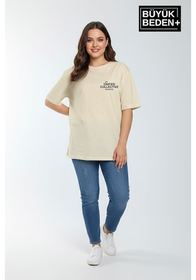 Superlife Kadın Büyük Beden Unified Collective Baskılı 3xl-6xl Bisiklet Yaka Tshırt Spr26btsk510-10 Bej Superlife Kadın Büyük Beden Unified Collective Baskılı 3xl-6xl Bisiklet Yaka Tshırt Spr26btsk510-10 Bej