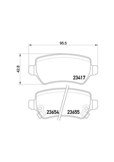 Opel Zafira Arka Fren Balatasi 1999-2011 1605967 65200012 1.6, 2.0 Dtı, 1.9 Cdtı
