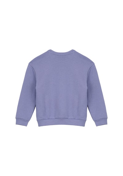Barbie Lila Kız Çocuk Bisiklet Yaka Baskılı Sweatshirt Brb6wg-swt6607 Açık Lila