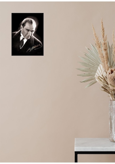 Mustafa Kemal Atatürk Ahşap Retro Vintage Poster