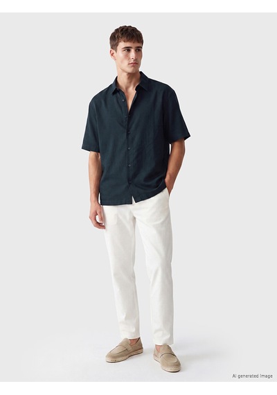 Lcw Vision Lacivert Regular Fit Armürlü Erkek Gömlek