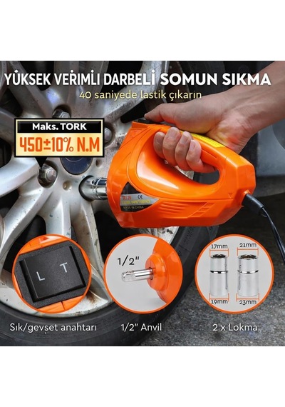 5 Ton Elektrikli Kriko Seti 12v, 3 Ü 1 Arada Hidrolik Araç Krikosu Somun Sıkma Tabancası Hava K