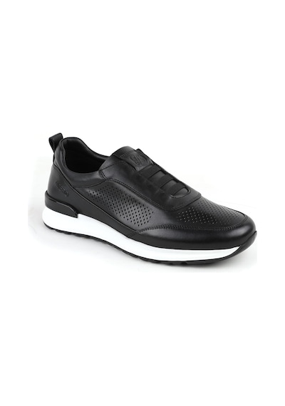 Libero L5931 Siyah Hakiki Antik Deri Erkek Sneaker Konforlu Günlük Spor Ayakkabı Siyah