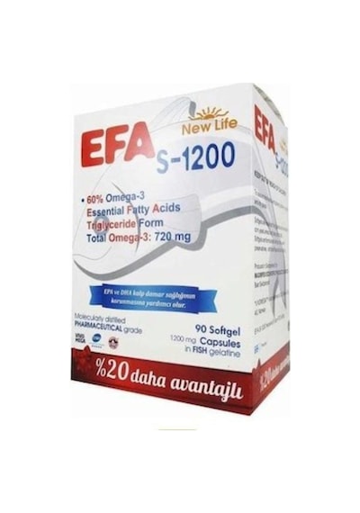 New Life Efa S-1200 Balık Yağı 90 Kapsül