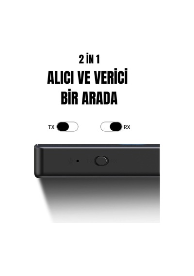 M30 Bluetooth 5.4 2in1 Adaptör Alıcı Verici, Aux Wireless Araç Bluetooth Kiti