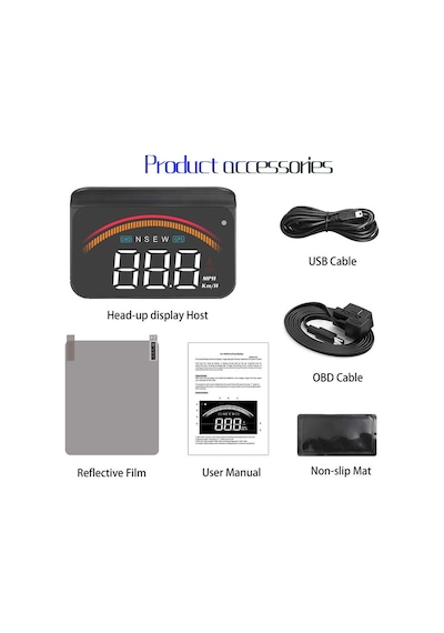 Gplus M11 Hud Obd2 Gps 48 Fonksiyonlu Veri Ekranı Head Up Display