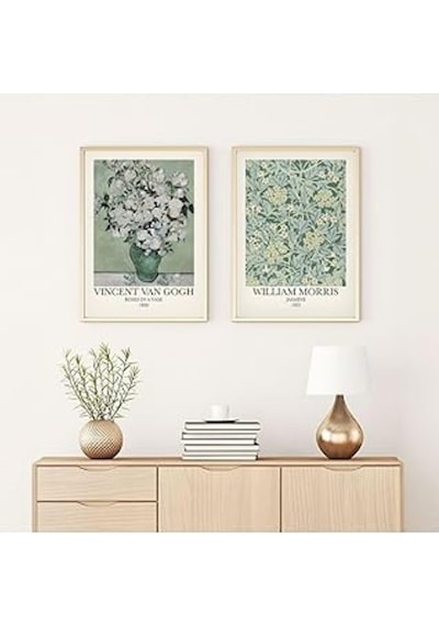 Huhuli Ahşap Çerçeveli 2 Li Modern Tablo Huhu271