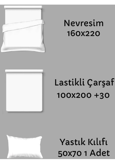 Özlü Home Patiska Yeni Nesil Çarşafı Lastikli Çift Taraflı Tek Kişilik Nevresim Takımı Lila