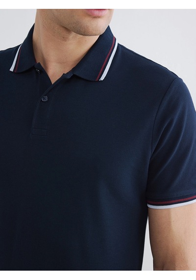 LC Waikiki Lcwaıkıkı Classic Lacivert Polo Yaka Pike Erkek Tişört Navy
