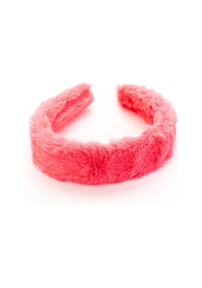 Biem Düz Peluş Taç Koyu Pembe Çok Renkli