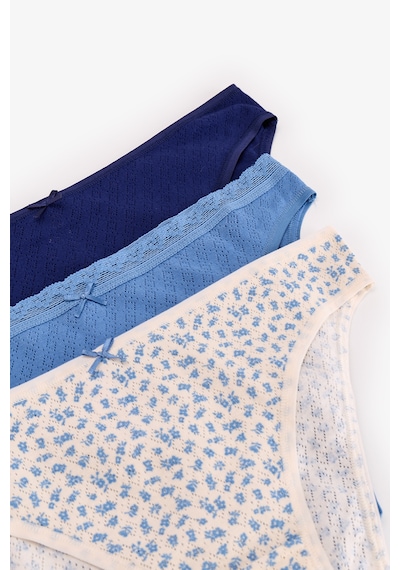 Penti Fairy Lady Pointel Çiçekli 3lü Slip Külot Çok Renkli