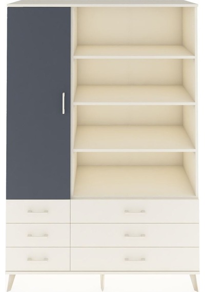 Hyperion Dolap 8 Raflı 6 Çekmeceli Tek Kapaklı 132x44x195 Aytaşı-antrasit/aytaşı Antrasıt/aytası Hyperion Dolap 8 Raflı 6 Çekmeceli Tek Kapaklı 132x44x195 Aytaşı-antrasit/aytaşı Antrasıt/aytası
