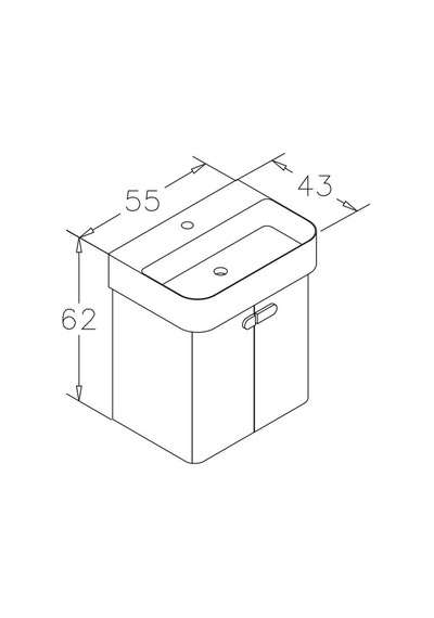 Orka Orbıt 55 Alt Modül + Lavabo Parlak Gri Diğer Orka Orbıt 55 Alt Modül + Lavabo Parlak Gri Diğer
