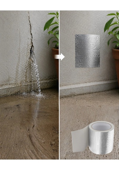 Mey İthalat 96mm Geniş Tamir Bandı 2 Metre Çatı Boru Balkon Sızdırmaz Onarım Bandı