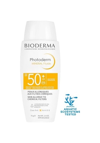 Photoderm Mineral Fluid Spf50+ Çok Hassas Ciltler İçin Çok Yüksek Korumalı Yüz, Vücut Güneş Kremi 75 Gr