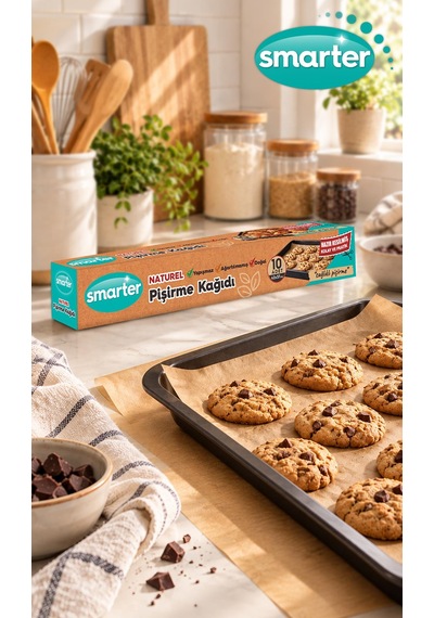 Smarter Naturel Ağartılmamış 24 Paket Yağlı Pişirme Kağıdı 10x24 Kahverengi