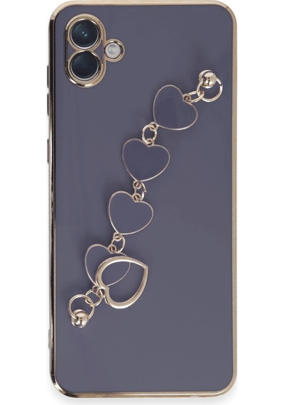 Newface - 15 - Samsung Galaxy Uyumlu A04e Kılıf Esila Silikon - Csmo-tex - - Gri