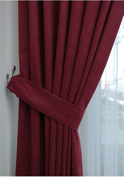 Evdepo Home Bordo Fon Perde Tek Kanat (539777273) Bordo