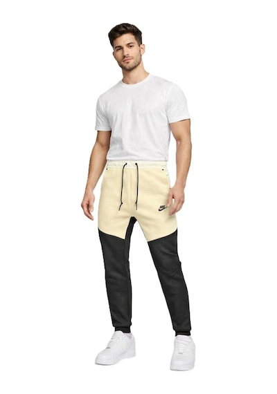 Nike Tech Fleece Slim Fit Men S Track Jogger Pants Erkek Dar Kesim Eşofman Altı Krem Mavi