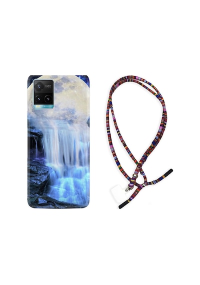 Vivo Y21 Kılıf Rasta Boyun Askılı Blue Moon 1308