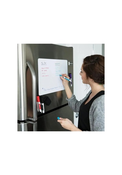 Mıknatıslı Manyetik Magnet Beyaz Tahta 34cm X 49cm Katlanabilir Silinebilir Yazı Tahtası + Kalem Genel