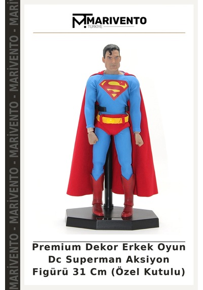 Premium Dekor Erkek Oyun Dc Superman Aksiyon Figürü 31 Cm Özel Kutulu