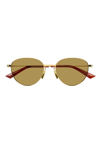 Bottega Veneta 1268s 004 51 Unisex Güneş Gözlüğü Altın