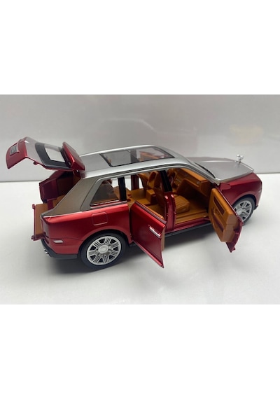 Rolls Royce Metal Model Araba Metal Oyuncak Araba 1.24 Koleksiyon Araba Kapılar Açılır Sesli Işıklı Gri
