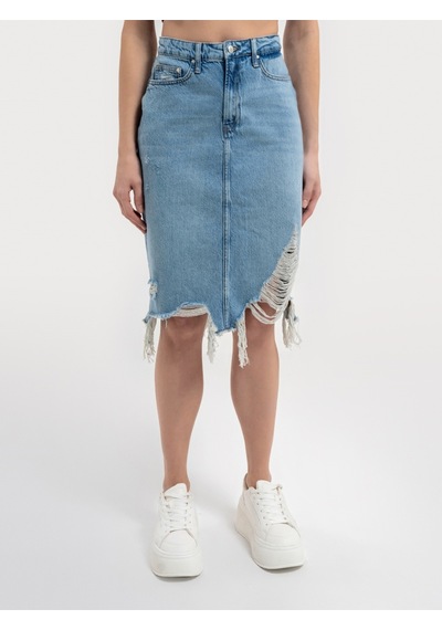 Slim Fit Kadın Etek Denim
