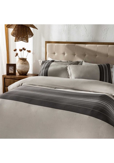Monte Bambu Extra King Size Nevresim Seti 260x220 Cm Antrasit/gri