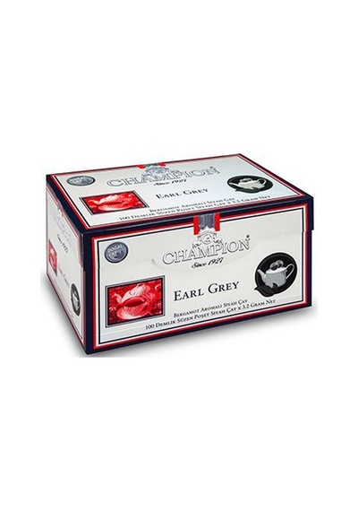 Champion Siyah Süzen Bardak + Earl Grey Bergamot Aromalı Poşet Çay 100'lü