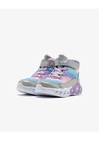 Skechers Infinite Heart Lights - Lovin Hearts Kız Çocuk Gri Işıklı Bot Karışık