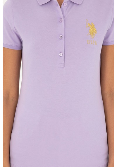 U.S. Polo Assn. Kadın Lila Basic Polo Yaka Tişört 50280071-VR034 U.S. Polo Assn. Kadın Lila Basic Polo Yaka Tişört 50280071-VR034
