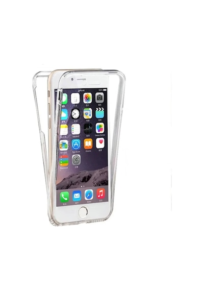 Apple Uyumlu iPhone 6s Çift Taraflı Silikon Kılıf Şeffaf
