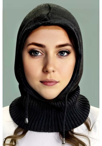 Tezzgelsin Kadın Triko Tesettür Örgü Bere Tesettür Başlık Tesettür Bere Antrasit