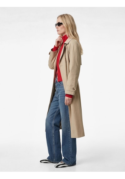 Koton Normal Bel Cepli Düğmeli Düz Paça Bol Kalıp Denim Pantolon - Baggy Jean Orta İndigo 6sal40193md