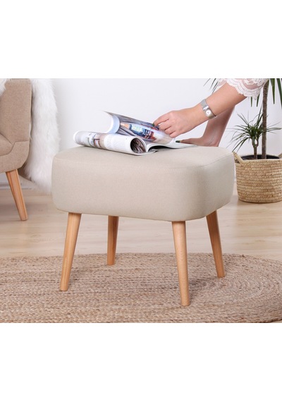 Lorencehome Parrot Puf - Krem / Lorence Home