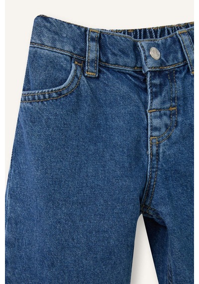 Defacto Wıde Leg Pamuklu Pantolon Kız Bebek H2200a526hsnm34 Mavi-nm34