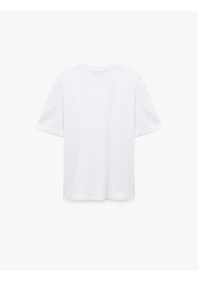 Koton Regular Fit Bisiklet Yaka Pamuklu Basic Kısa Kollu Tişört Beyaz 6sam10011mk Beyaz