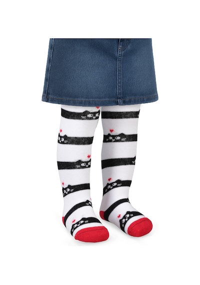 Civil Baby Cat 6- Bebek Kız Külotlu Çorap - Beyaz