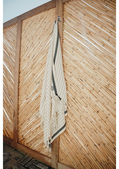 %100 Organik Pamuk Peştemal Banyo & Plaj Havlusu 90x180 Cm Çizgili