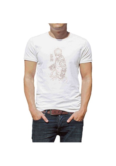 Anime One Punch Man Genos Baskılı Beyaz Erkek Tshirt (534484322)