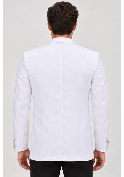 C5059 Dewberry Erkek Ceket-beyaz Optik