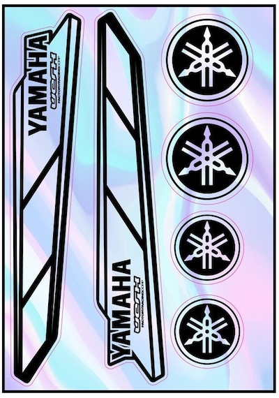 Motosiklet Yamaha Uyumlu Hologram Çoklu Sticker 02